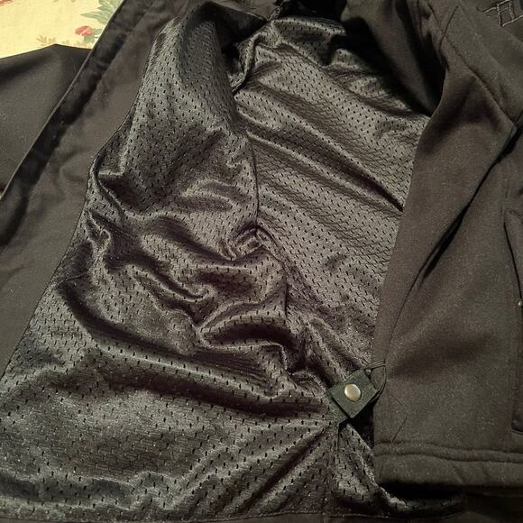 BILT motorcycle jacket Black hood removable fleece vest zip & snap pockets Sz M - Picture 13 of 16